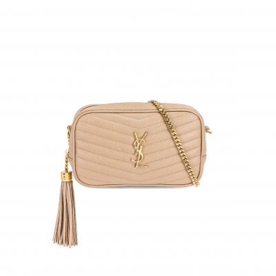 YSL MINI LOU GRAINED CALFSKIN LOGO LEATHER CAMERA BAG 6125791GF012721 (19*10.5*5cm)